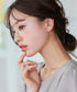 【安田美沙子さん着用 / 金属アレルギー対応/選べる2TYPE】チェーンリボン イヤリング・ピアス